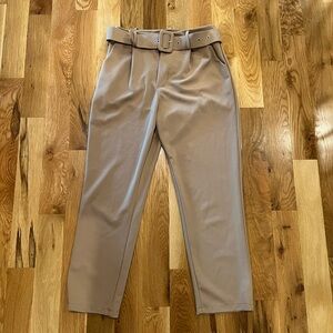 Tan belted trousers size 8